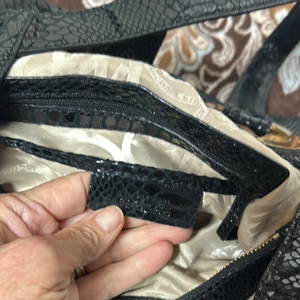 Michael Kors Black Hobo Bag with Gold Emblem